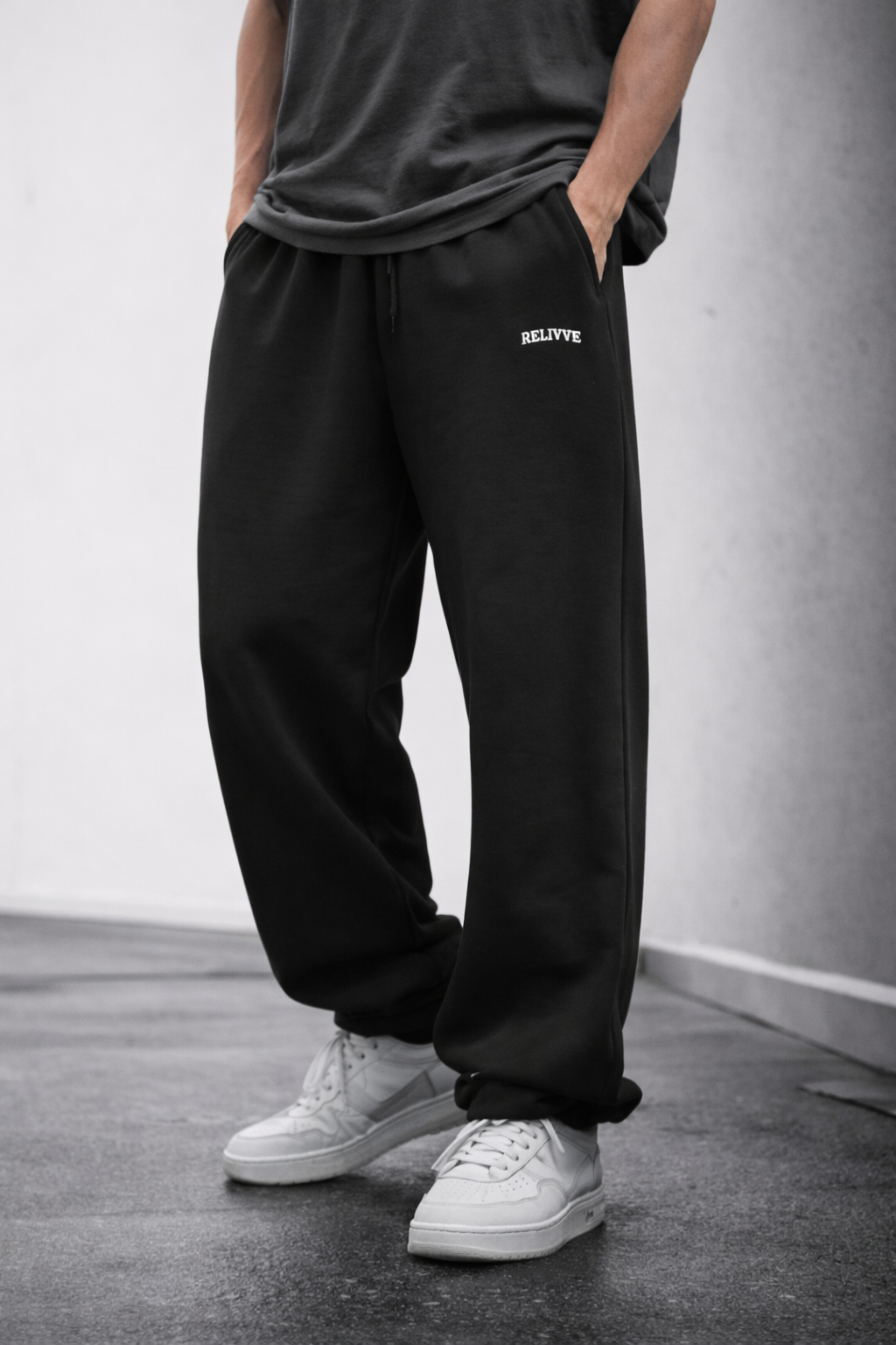 Relivve Power Relax Wide Fit Pants – Premium Black