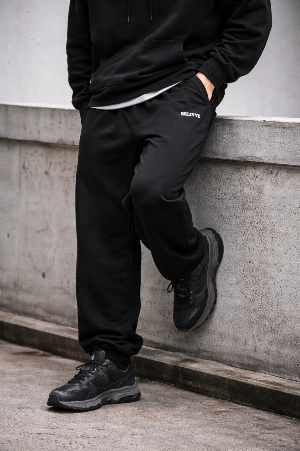 Relivve Power Relax Wide Fit Pants – Premium Black