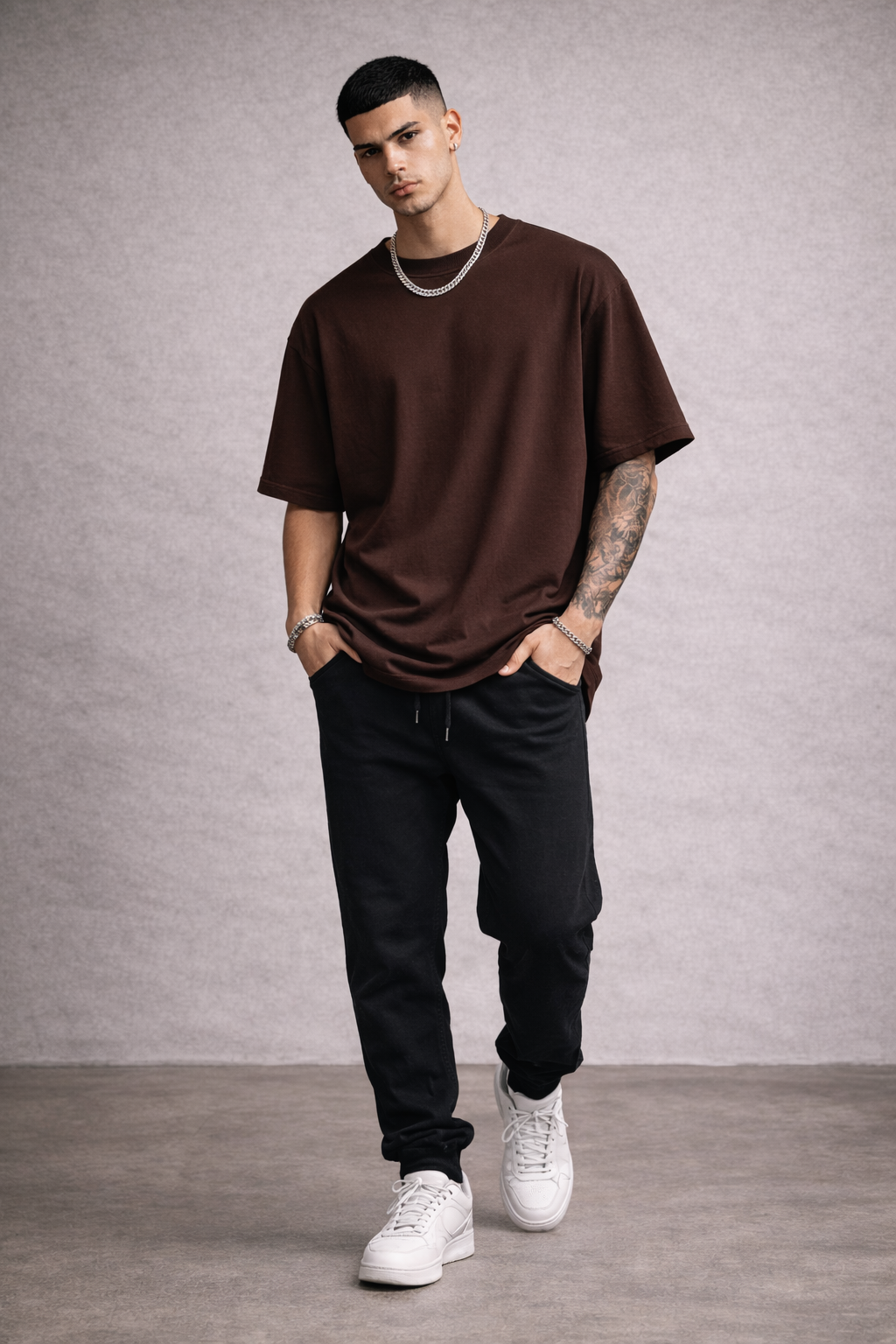 RELIVVE Chocolate Brown Oversized T-Shirt  240 GSM Premium Cotton | Heavyweight Streetwear