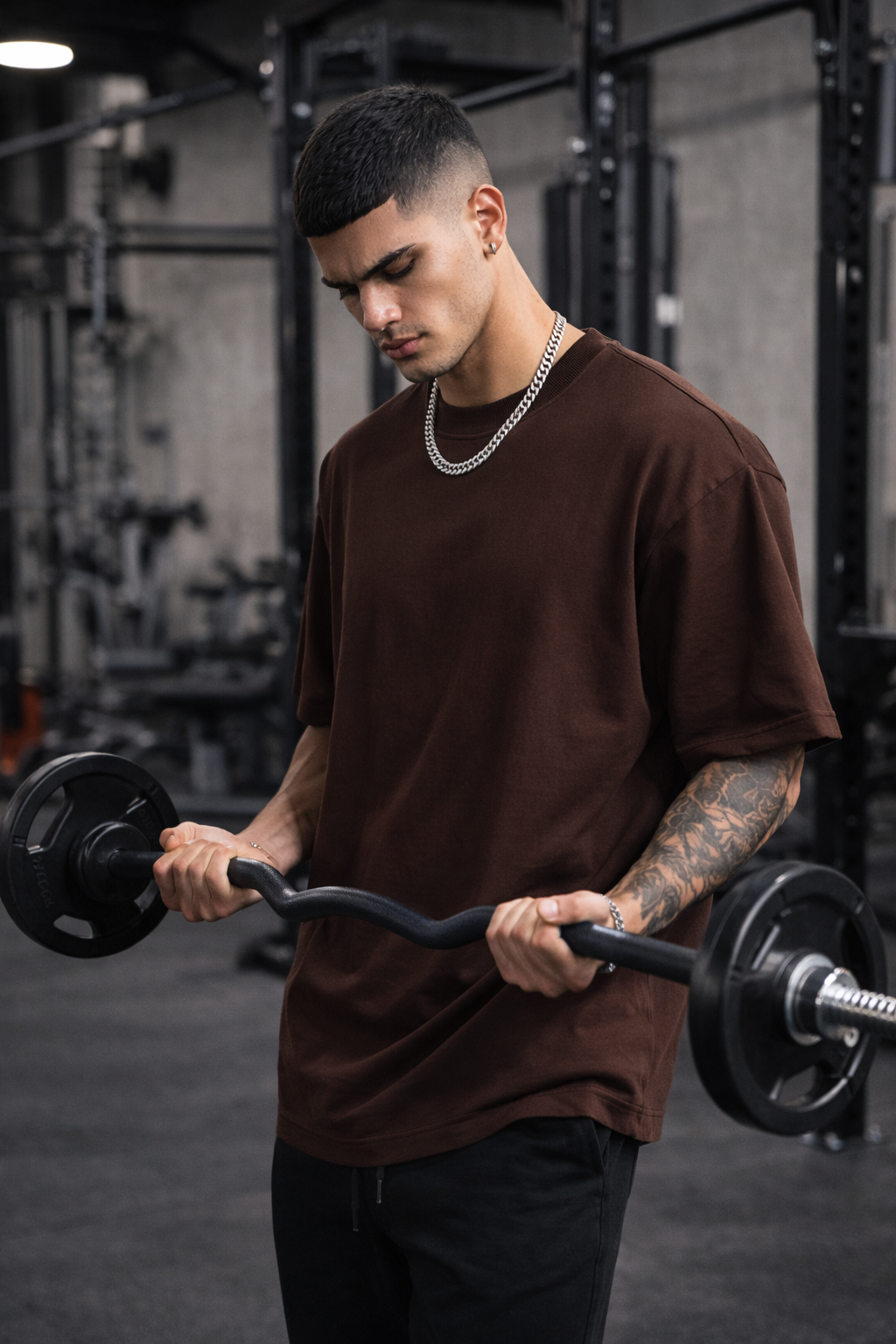 RELIVVE Chocolate Brown Oversized T-Shirt  240 GSM Premium Cotton | Heavyweight Streetwear